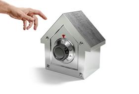 Silver safe in form house