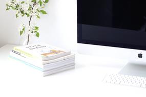 Computer Keyboard and books