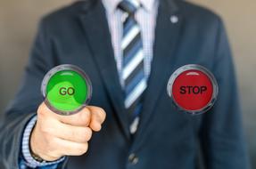 businessman makes the right choice