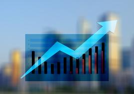 statistics arrow trend drawing