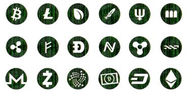 Green and white internet signs, at white background, clipart