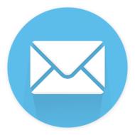 round blue message icon