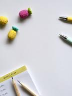 modern stationery on white table