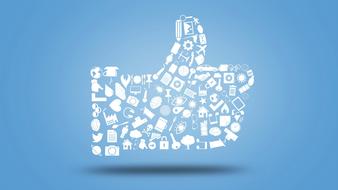 like button facebook thumb drawing