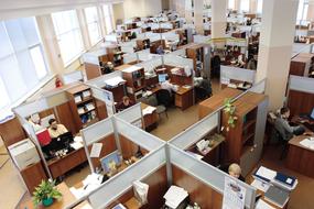 people and workspace in the office, Russia