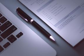 Business Document and pen