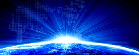 Business Earth sun