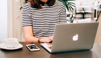 girl with Laptop at table