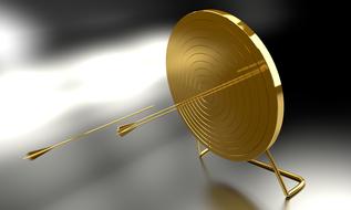gold Arrow Target