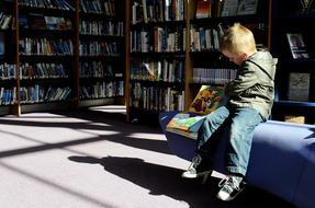 Portrait of Baby in library