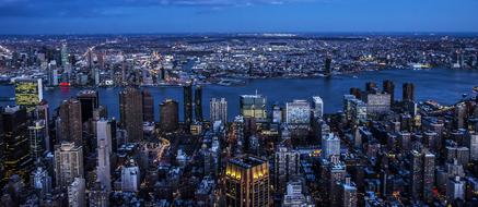 night city skyline of New York