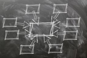 network rectangle board rings drawing