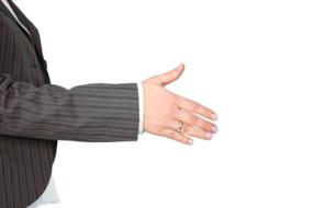 Hand man Welcome