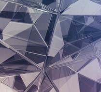 abstract multifaceted glass