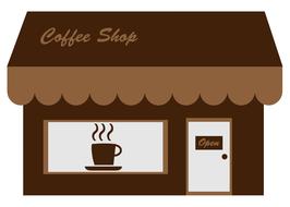 coffe shop drawing