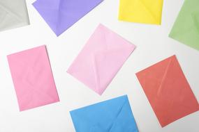 colorful paper Envelopes for Invitations, background