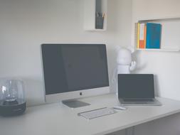 Desk Computer and book