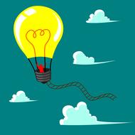 lamp balloon sky drawing