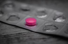 pink pill in blister