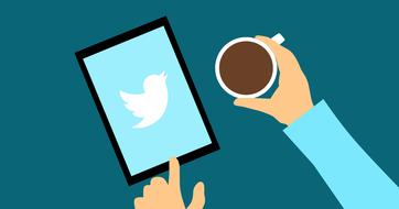 coffee twitter facebook drawing