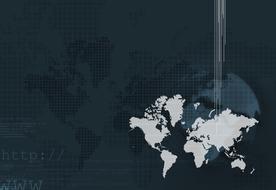 abstract geometric background with world map