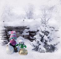 Snowmen Snow Winter