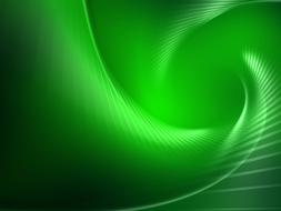 painted green spiral