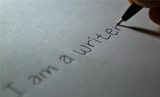"I Am A Writer" sign clipart
