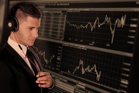 trade businessman monitor