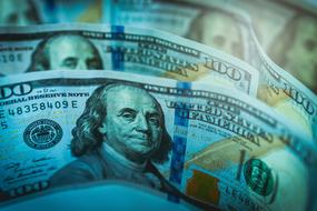 one hundred us Dollars, banknotes, macro
