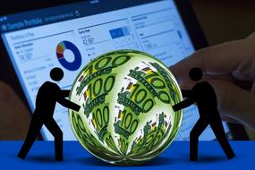 clipart of euro bill currency ball round
