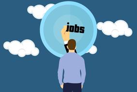 silhouette of a man dreaming of work