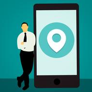 businessman and mobile phone as an illustration