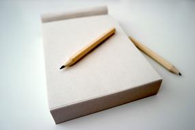 closeup view of Pencil and Notepad