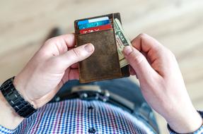 Money Wallet in hands