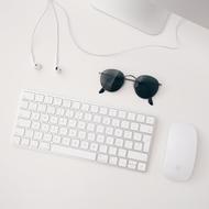 Sunglasses and Mouse and Keyboard
