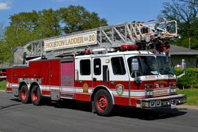 Colorful fire truck in Houston