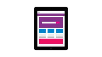 drawn mobile device with an open site