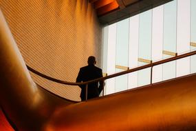 businessman in a modern business center