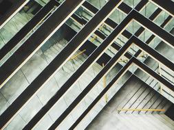mirroring interior of business building