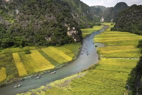 boats on the river in Vietnam