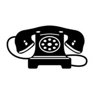 vintage phone element drawing
