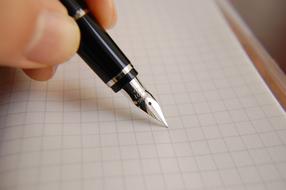 Fountain Pen at paper