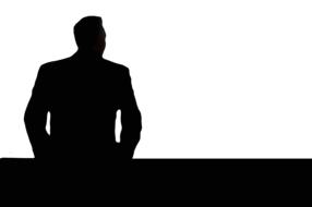 businessman, black male silhouette