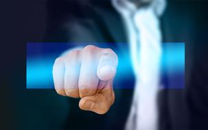 Businessman Finger banner