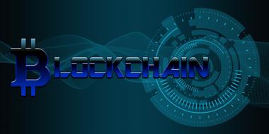 blockchain bitcoin cryptocurrency banner drawing