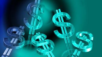 blue dollar money cash drawing