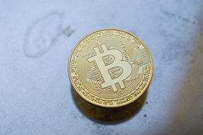 Bitcoin Cryptocurrency gold coins