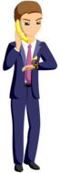 businessman ridiculous drawing