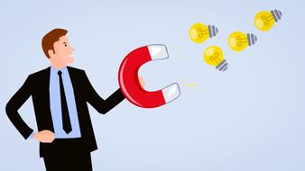 creative idea man magnit drawing